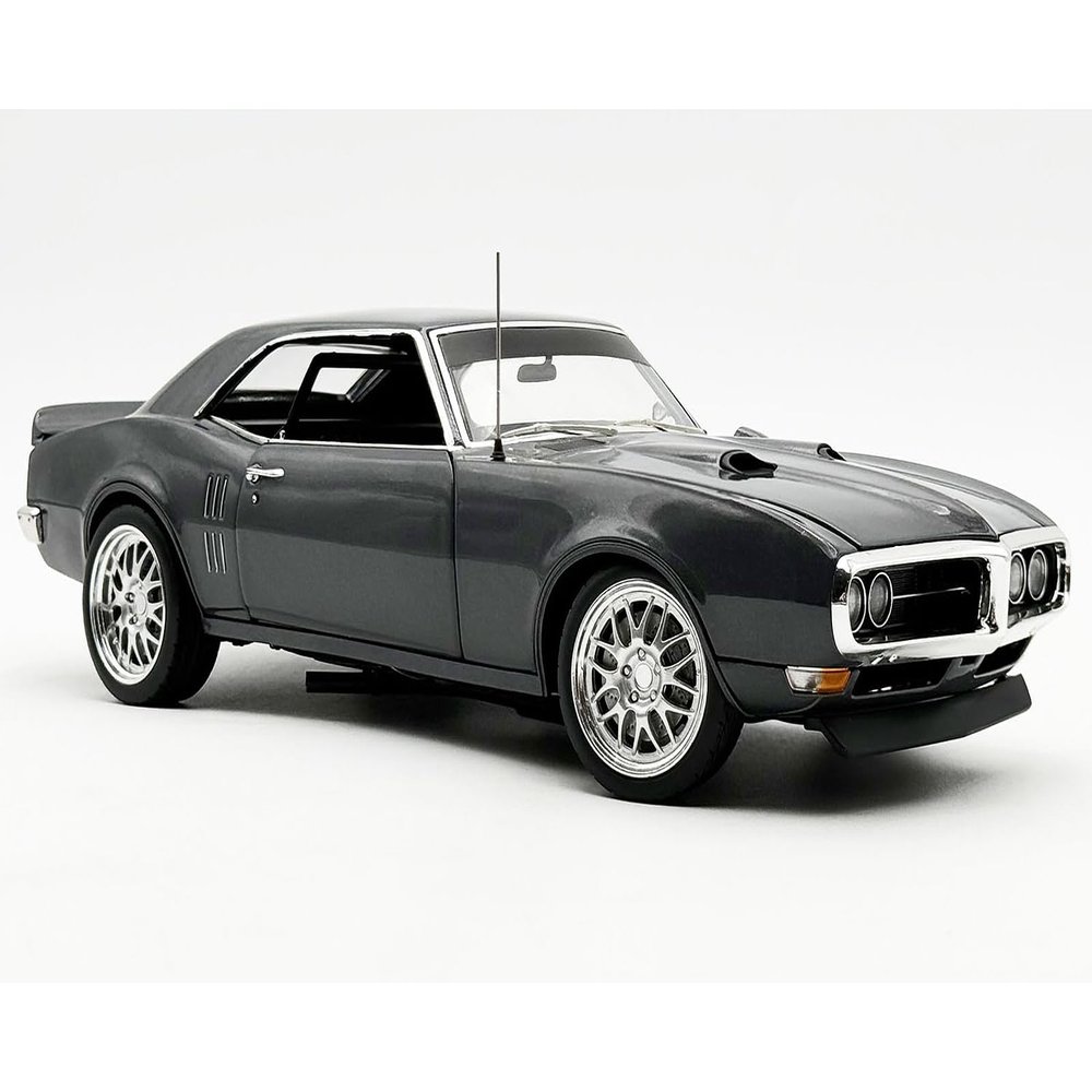 1968 Firebird Street Fighter Silver Bird Gun Metal Gray Metallic Limited Edition to 400 Pieces Worldwide 1/18 Diecast Model Car by Acme A1805222
