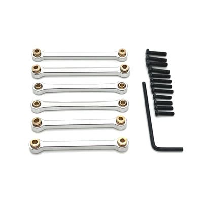 COMODO Metal Front and Rear Tie Rod Set for 1/14 Scale RC Car Compatible with 144016 144018 Models(Silver)