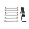 COMODO Metal Front and Rear Tie Rod Set for 1/14 Scale RC Car Compatible with 144016 144018 Models(Silver) view 1