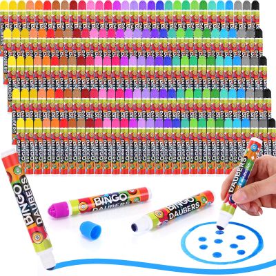 Crtiin 150 Pack Bingo Daubers Dot Markers, 30 Colors Bulk Kids Art
