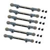 AQWBTYD Compatible with MJX 10208 V2 1/10 RC Car Upgrade Modification Replacement Parts Accessories Metal Adjustable Pull Rod RC Assortment(Gray) view 2