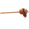 Hamwesh Hobby Horse, 70cm Handcrafted Stick Horse On A Stick with 2 Real Sound Effects Neighing and Galloping for Kids Toddlers Boys Girls (Brown) view 4