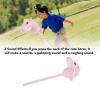 Hamwesh Hobby Horse, 27.56 Inch Soft Plush Stick Horse, On A Stick with Galloping and Neighing Sounds for Kids Home Kindergarten Parties (Pink) view 3