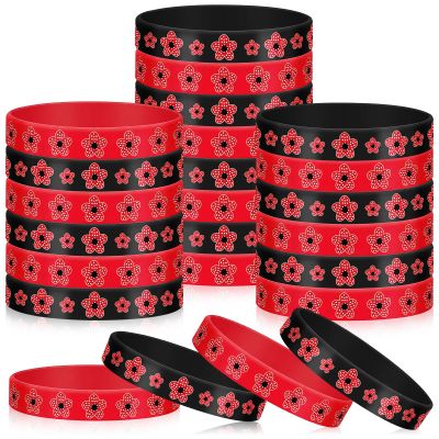 Vinsot 24 Pcs Strange Theme Party Favors Rubber Bracelets Birthday Return Gifts Horror Movie Carnivorous Silicone Wristbands Bulk for Spooky Halloween Costume Party Decorations