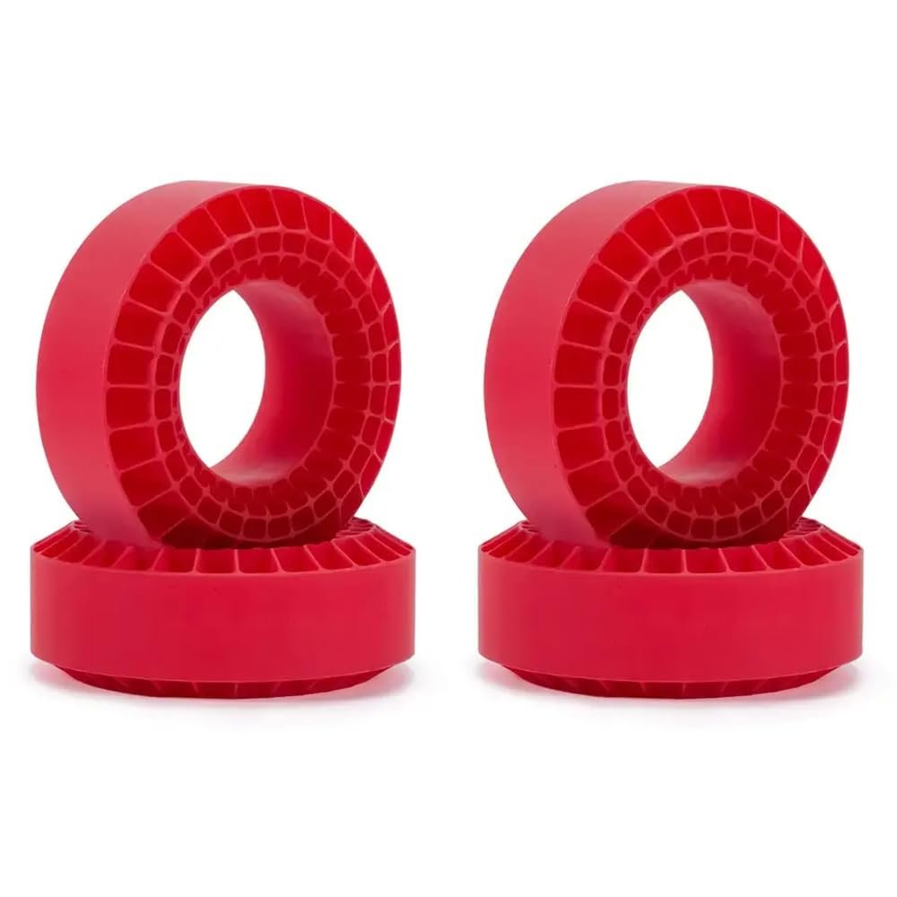 RC Crawler Tire Silica Gel Insert Foam 108x42mm Compatible with 1.9 Inch Tires for 1/10 Scale Models Universal Fit Aftermarket(Red 4pcs)