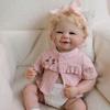 ROSHUAN 20 Inch Full Silicone Realistic Reborn Baby Doll Lifelike Full Vinyl Dolls Reborn Baby Girl Newborn Babies Toy Pink Clothes Headband that Look Real Life Baby Doll Babe Toys Birthday Gifts view 4