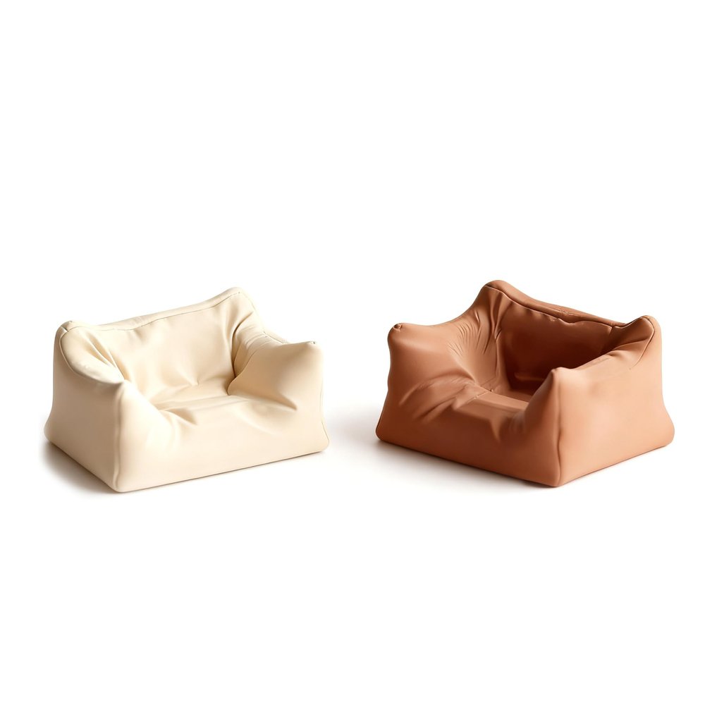 1 12 Scale Dollhouse Furniture,Dollhouse Miniatures & Miniature Dollhouse Accessories, 1:12 Scale 2-Piece Mini Sofa Set (Beige & Brown), Dollhouse Furniture for Living Room Scene Decor