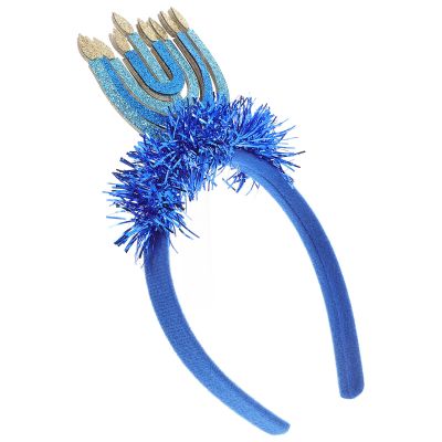BESPORTBLE Hanukkah Festival Headband with Candle Flames Decorative Hairband and Holiday Party Headdress Festival Costume Accessory