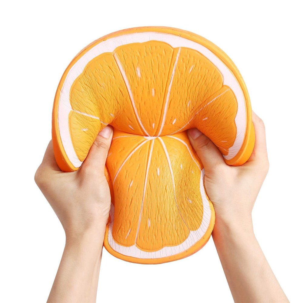 Orange Giant Slow-Rise Squeeze Toys, Stress-Relieving Squishy Kawaii Fruit Toys(Orange)