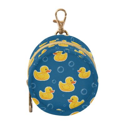 Ducks Navy Blue Print Pacifier Holder Case with Clip Pacifier Storage Case Baby Pacifiers Holder Portable for Diaper Bag Baby Boy Girl Essentials