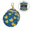 Ducks Navy Blue Print Pacifier Holder Case with Clip Pacifier Storage Case Baby Pacifiers Holder Portable for Diaper Bag Baby Boy Girl Essentials view 2