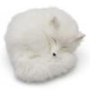 AwnsIMfreien Stuffed Animal Fox, White Fox Stuffed Animal, Realistic Sleeping Figurine Home Desk Decor with Soft Faux Furs, Handcrafted Shelf Ornament for Living Room, Office view 1