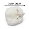 AwnsIMfreien Stuffed Animal Fox, White Fox Stuffed Animal, Realistic Sleeping Figurine Home Desk Decor with Soft Faux Furs, Handcrafted Shelf Ornament for Living Room, Office view 2