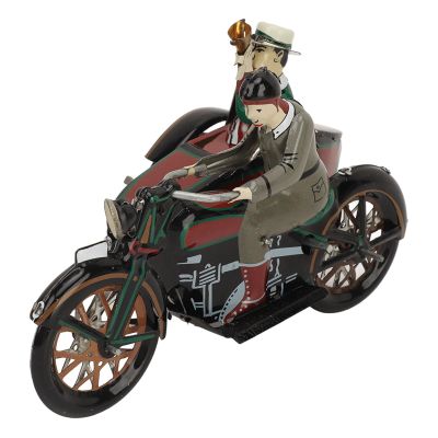 Dan&Dre 3 Wheel Motorcycle Wind Up Toy, Nostalgic Theme, Personalized Ornaments, Creative Gifts, Tin Toys, Vintage Collectible for Boys and Girls