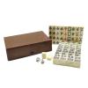 Storqen Mini Chinese Mahjong Game Set Complete Majiang Set with 144 Tiles Mah-Jongg Set Family Gathering Playing Game for Family Party view 1