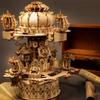 3D Wooden Puzzle for Adults, Mechanical Celestial Castle Star Map DIY Assembly Craft Model Kit, Rotating Orrery Desk Display Collectible (680PCS) view 4