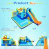 AKEYDIY Bounce House, 15-in-1 Inflatable Water Slides Bounce Castle w/Blower for Kids 3-12, Blow Up Jumping Bouncer w/Slide, Splash Pool, Climbing Wall, Ball Pit Pool for Indoor Outdoor (15-in-1) view 4