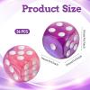 Susade 36 PCS Acrylic Dice Set 6 Sided Transparent Pink Coloured Dices Mini Standard Game Dice 16mm Clear Square-Corner Dices for Birthday Party Stacking Board Games Entertainment Office Ornaments view 2