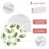 Lotupokon Cucumber White Muslin Burp Cloths for Baby Absorbent Washcloths Soft Towels Newborn Spit Up Rags for Unisex 2 Pack view 3