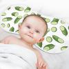 Lotupokon Cucumber White Muslin Burp Cloths for Baby Absorbent Washcloths Soft Towels Newborn Spit Up Rags for Unisex 2 Pack view 4