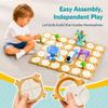iPlay, iLearn 125 PCS Puzzle Race Track Building Toys for Kids Age 3-5, 4-8 view 2
