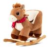 FUNLIO Pony Rocking Horse for Toddlers 6 Months to 3 Years, Cute Baby Rocking Horse with Safety Belt, Stuffed Plush Ride on Horse, Easy to Assemble Baby Rocker, Nursery, CPC & CE Certified - Brown view 1