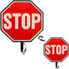 Double-Sided LED Stop Slow Paddle Sign - Handheld Traffic Safety Sign with Foam Grip for School Crossings, Construction, Parking - Bright Illuminated Warning (1-Pack) view 1