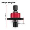 Aluminum + Steel 52T Gear Central Differential Diff Assembly #9585 RC Upgraded Parts for TRAXXAS 1/8 Sledge RC Car (Red) view 2