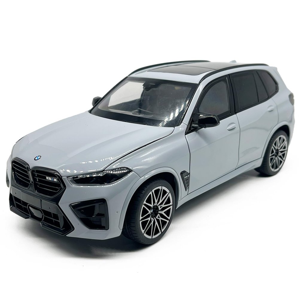 1:18 Scale X5 M Competition LCI Model Toy Car Metal Diecast SUV Toy Vehicle All Doors Open, Working Suspension, Steerable Front Wheels, Toys for Boys Kids Gifts Men Collection Home Office Dcor, Gray