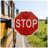 18 School Bus Parking Sign, Led Flashing Stop Sign, Traffic Sign Stop Board, Dc 12v/24v, 1/2/4 Pcs, Ip65,for Bus 1Pcs-12V view 1