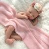 AMZBB 12 Drink & Wet Silicone Baby Dolls Sleeping Girl, 3Lb Weighted Silicone Reborn Dolls Full Body, Petite Preemie Doll with Complete Gift-Ready Set view 1