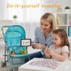 2 Pack Stroller Flags with Writable Signs DIY Custom Banner Kit with 10 Reusable Cards & Heart Gem Sticker, Easy to Spot, Personalized Name Tag for Stroller, Wagon & Bicycle view 4
