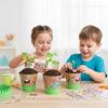 NewGtuizi Kids Plant Growing Kit, 30 Peat Pots with 20 Fun Stickers & 6 Fences, Creative Garden Kit for Kids Gardening, Mother's Day Craft Favor, Planting, Garden view 4