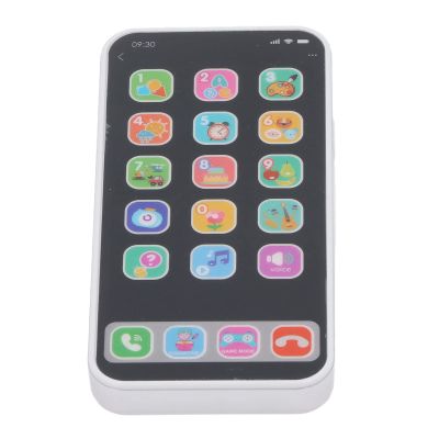 ToysCentral Basics Colorful Kids Mobile Phone Toy with Music and Light Function, Suitable for Children Over 3 Years Old, Perfect for Role Playing and Entertainment on the Go (English White)