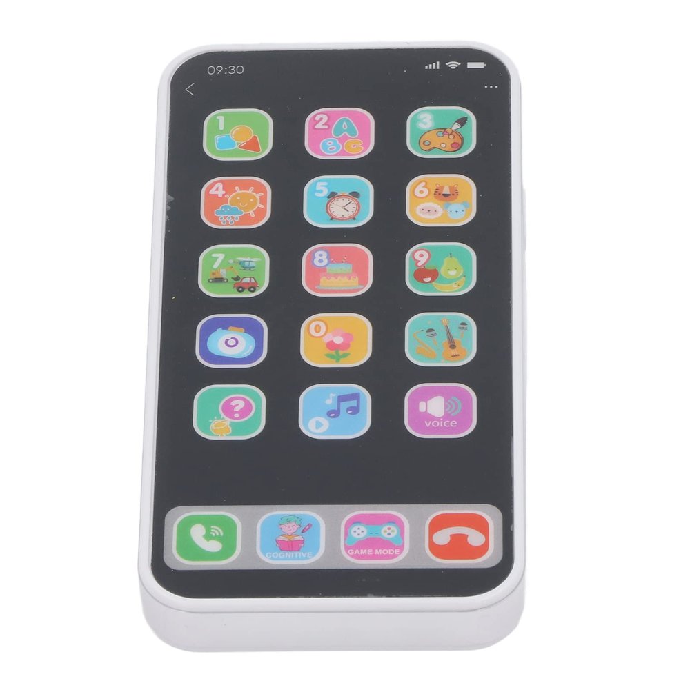 ToysCentral Basics Colorful Kids Mobile Phone Toy with Music and Light Function, Suitable for Children Over 3 Years Old, Perfect for Role Playing and Entertainment on the Go (English White)