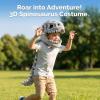 2026 New Dinosaur Skeleton Costume, 3D Spinosaurus Skull Mask & Plush Spine, for Dress-Up Play (Green,31 in) view 3