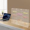 24 Grids Toy Car Display Case, 1: 24 Scale Diecast Cars Display & Storage Case, Wall Mounted Clear Acrylic Shelf with 24 Compartments and Cabinet Door for Toy Cars, Souvenirs, Collectibles view 3