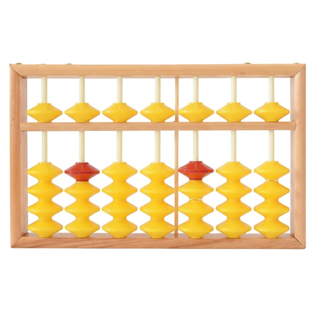 Ameble 7 Rods Wooden Abacus for Kids Math, Large Classroom Abaco with Non-Slip Beads & Hanging Rope, Teacher's Counting Frame for Elementary School Learning