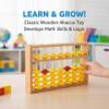Ameble 7 Rods Wooden Abacus for Kids Math, Large Classroom Abaco with Non-Slip Beads & Hanging Rope, Teacher's Counting Frame for Elementary School Learning view 2