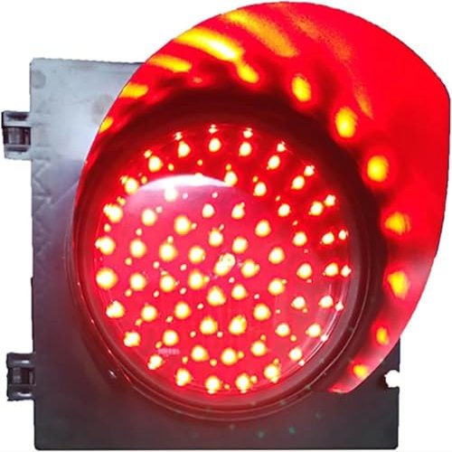 LMMIAMZ LED Traffic Light Wall Decor, 200mm Red Stop Light, Industrial Wall Sconce for Kids Room, Bedroom, Cafe, Bar, or Themed Parties, Waterproof IP65, 24V(Red-200mm-24V)