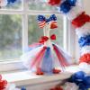 Jwqqwdza 7 Inch Desk Goose Outfits, Mini Desktop Goose 4th of July Clothes with Headband Desk Costumes Accessories Independence Day Decor for Desktop Statues (4th of July, One Size) view 3