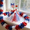 Jwqqwdza 7 Inch Desk Goose Outfits, Mini Desktop Goose 4th of July Clothes with Headband Desk Costumes Accessories Independence Day Decor for Desktop Statues (4th of July, One Size) view 4