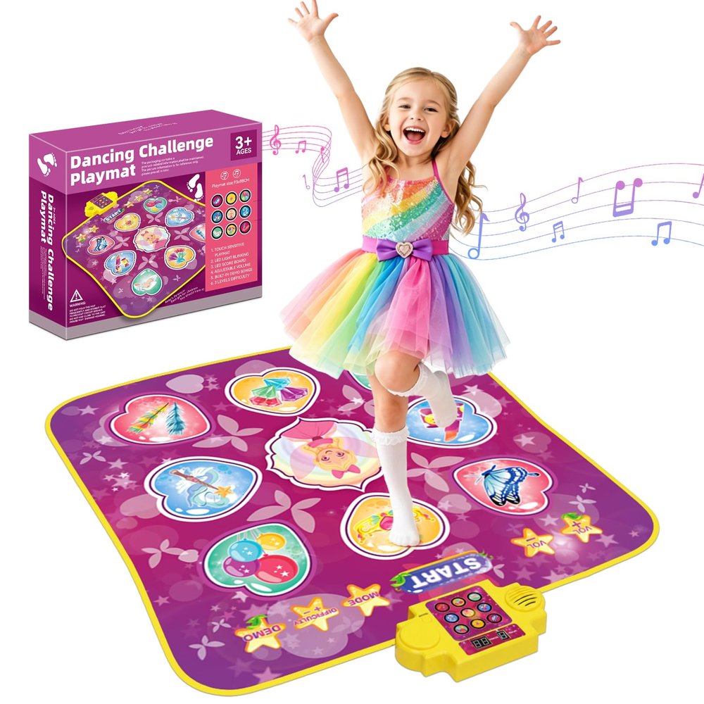 Selieve Dance Mat for Girls Ages 312 Rhythm Step Play Game Mat Toy Gift