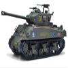 wheelfun 360 Rotation 1/16 Remote Control Tank Sherman M4A3 IR BB 76MM Barrel Elevation Smoke Unit Metal Chassis Tracks Road Wheels Hobby Grade Model for Ages 14+ view 1