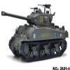 wheelfun 360 Rotation 1/16 Remote Control Tank Sherman M4A3 IR BB 76MM Barrel Elevation Smoke Unit Metal Chassis Tracks Road Wheels Hobby Grade Model for Ages 14+ view 2