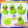 Sotiff 100 Pcs Mini Alien Rubber Ducks Alien Party Favors Small Tiny Aliens Figurines Duck to Hide and Seek for Cruise Ship Space Party Favor Rave Trinkets Goodie Bag Gift Basket Stuffing (Green) view 2