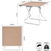 SOEETRG Foldable Mahjong Table 35", Portable Square Game Table with 4 Drawers & Cup Holders, for Poker, Board Games, Ideal for Home, Club, Party (Brown) view 2