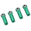 Asixxsix M4 Ball Joint Head, 4 Pcs Alloy Link Rod End with M4 Thread 7mm Diameter for RC Model Car Tie Rods Set (Green) view 4