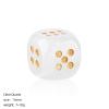 2pcs Natural Gemstone Dice Set 15mm Rounded Crystal Dice Semi Precious Stone Table Game Dice RPG Gaming Dice Healing Crystal (Clear Quartz) view 4