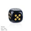 2pcs Natural Gemstone Dice Set 15mm Rounded Crystal Dice Semi Precious Stone Table Game Dice RPG Gaming Dice Healing Crystal (Obsidian) view 2
